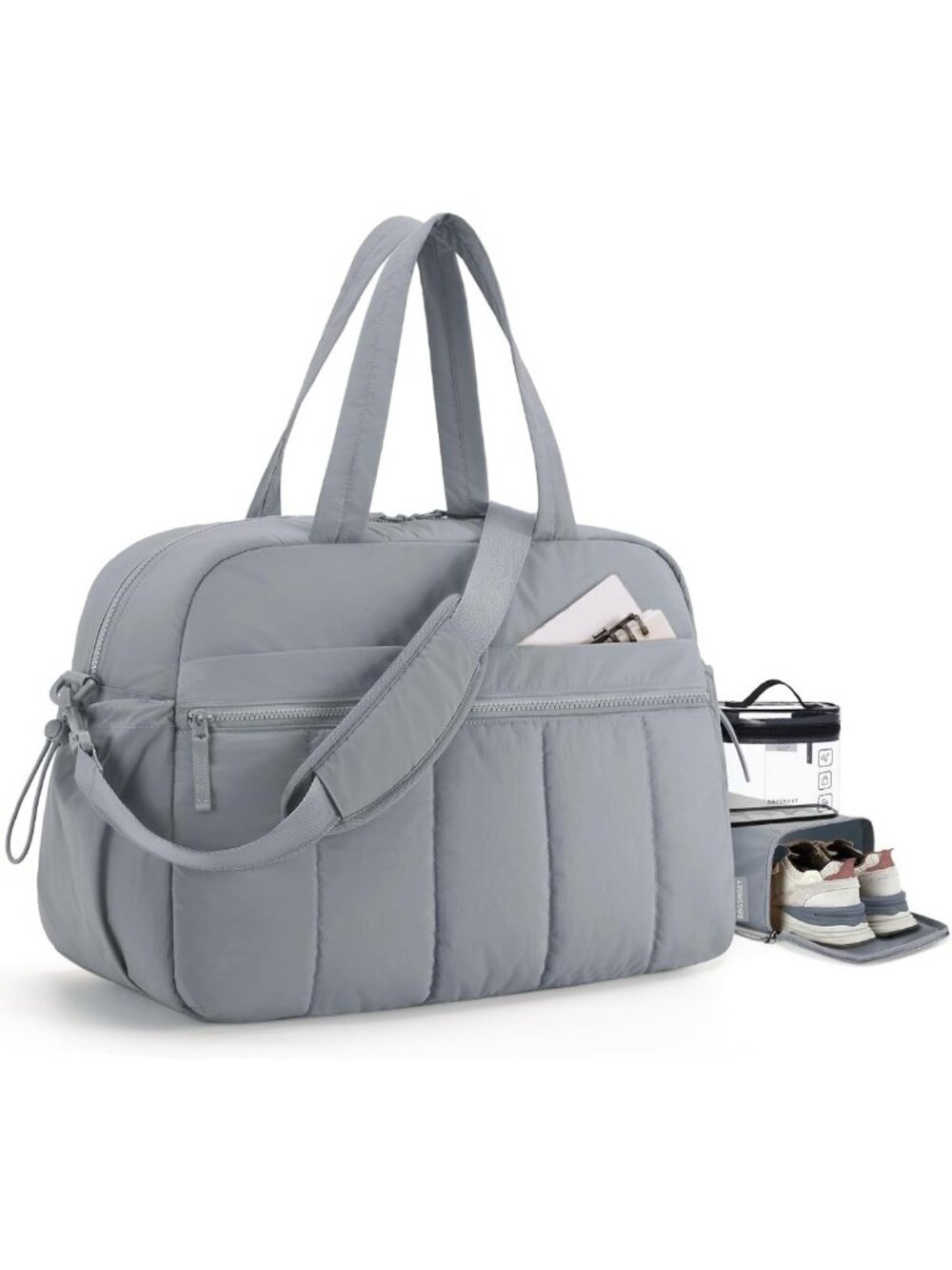 Stylish Duffle Bag for Travel & Gym, Versatile Weekender Carry-On for Women